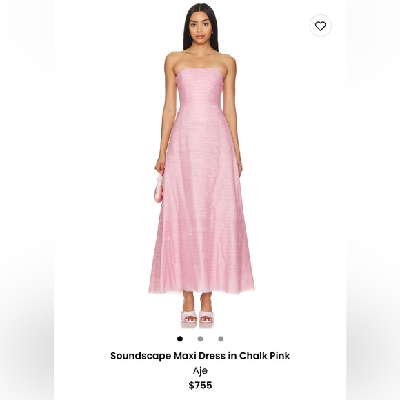 soundscape maxi dress Aje Soundscape Strapless Organza Maxi Dress